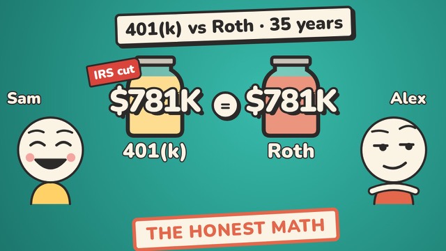 Lesson 13: 401(k) vs Roth IRA: Why It's a Perfect Tie (Until It Isn't)